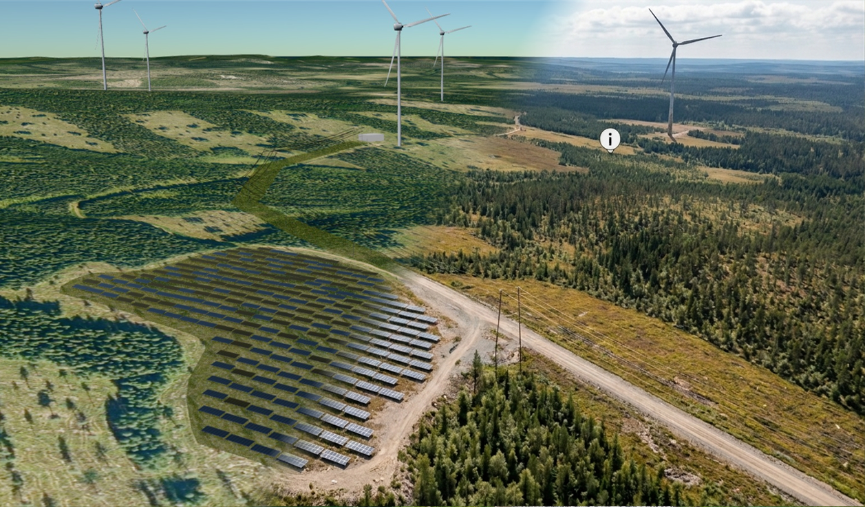 Farma wiatrowa w swoim krajobrazie